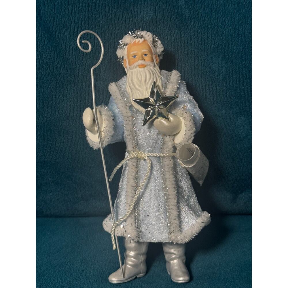 Hallmark 2012 Father Christmas w/Staff White Silver Fur Star 9th Series - No box
